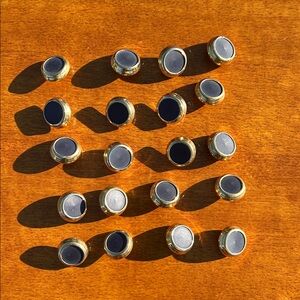 Never used gold and black buttons